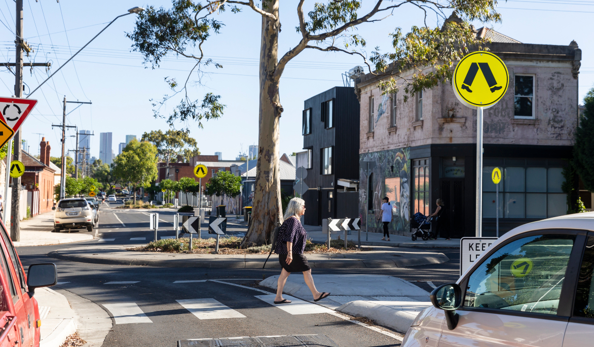 Local residents campaigned for improvements to Ewing Street to make it safer for walking. Photo: Drew Echberg